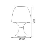 Επιτραπέζιο Φωτιστικό 1ΧΕ14 Πλαστικό Μπλέ ACA DECOR  – 1024SBE
