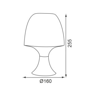 Επιτραπέζιο Φωτιστικό 1ΧΕ14 Πλαστικό Μπλέ ACA DECOR  – 1024SBE