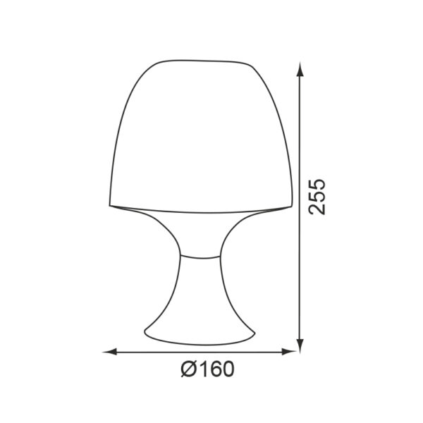 Επιτραπέζιο Φωτιστικό 1ΧΕ14 Πλαστικό Μπλέ ACA DECOR  – 1024SBE