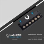 Mαγνητικό φωτιστικό ράγας LED 48V 5W SMD 4000K Μαύρου Χρώματος Ρυθμιζόμενο V-TAC – 10257