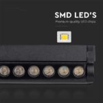 Mαγνητικό φωτιστικό ράγας LED 48V 5W SMD 4000K Μαύρου Χρώματος Ρυθμιζόμενο V-TAC – 10257