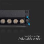 Μαγνητικό φωτιστικό ράγας LED 48V 12W SMD 6400K Μαύρου Χρώματος V-TAC – 10262