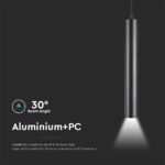 LED μαγνητικό κρεμαστό φωτιστικό ράγας 48V 15W SMD 4000K φυσικό λευκό μαύρο σώμα V-TAC – 10263