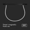 Smart Μαγνητικό Φωτιστικό με Εύκαμπτο Σωλήνα LED 24W CCT Μαύρου Χρώματος Dimmable V-TAC – 10276VT