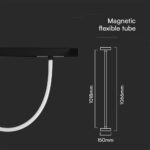 Smart Μαγνητικό Φωτιστικό με Εύκαμπτο Σωλήνα LED 12W CCT Μαύρου Χρώματος Dimmable V-TAC – 10275VT