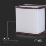 LED Απλίκα 8W 3000K Θερμό Λευκό με Καφέ Σώμα IP65 V-TAC – 10282