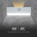 Επιτοίχιο Φωτιστικό LED 3W 3000Κ+4000K Ηλιακό με ανιχνευτή Λευκού Χρώματος IP65 V-TAC – 10306