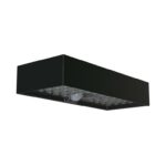 LED ηλιακό φωτιστικό επιτοίχιο 6W θερμό λευκό 4000K με μαύρο σώμα και ανιχνευτή V-TAC – 10307