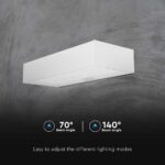 LED ηλιακό φωτιστικό επιτοίχιο 6W θερμό λευκό 4000K με λευκό σώμα και ανιχνευτή V-TAC – 10308