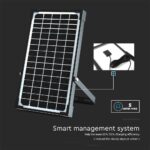 LED Ηλιακός Προβολέας Sensor 30W Ψυχρό Λευκό 6400K με Μαύρο Σώμα και Χειριστήριο V-TAC 10311