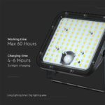 LED Ηλιακός Προβολέας Sensor 30W Ψυχρό Λευκό 6400K με Μαύρο Σώμα και Χειριστήριο V-TAC 10311