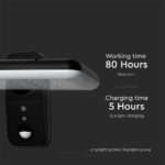 Επιτοίχιο Φωτιστικό LED 15W 4000K Ηλιακό με Ανιχνευτή Μαύρου Χρώματος IP65 V-TAC  – 10315