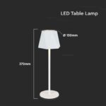 LED φωτιστικό γραφείου 1.5W επαναφορτιζόμενο 3σε1 CCT με λευκό σώμα dimmable V-TAC – 10324