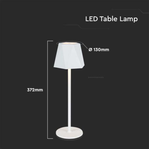 LED φωτιστικό γραφείου 1.5W επαναφορτιζόμενο 3σε1 CCT με λευκό σώμα dimmable V-TAC – 10324