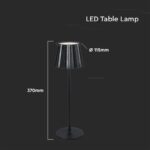 LED φωτιστικό γραφείου 1.5W επαναφορτιζόμενο 3σε1 CCT με μαύρο σώμα dimmable V-TAC – 10325