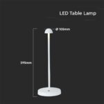 Φωτιστικό γραφείου LED 1.6W επαναφορτιζόμενο CCT Λευκού Χρώματος Dimmable V-TAC – 10329