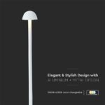 Φωτιστικό γραφείου LED 1.6W επαναφορτιζόμενο CCT Λευκού Χρώματος Dimmable V-TAC – 10329