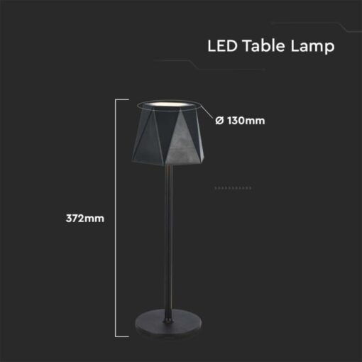 LED φωτιστικό γραφείου 1.5W επαναφορτιζόμενο 3σε1 CCT με μαύρο σώμα dimmable V-TAC – 10330