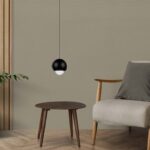 LED κρεμαστό φωτιστικό οροφής σφαίρα 6W 3000K θερμό λευκό με μαύρο σώμα V-TAC – 10341