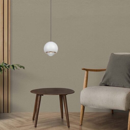 LED κρεμαστό φωτιστικό οροφής σφαίρα 6W 3000K θερμό λευκό με λευκό σώμα V-TAC – 10342