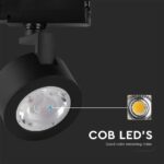 LED φωτιστικό ράγας τριφασικό COB 30W 3 σε 1 CCT Μαύρου Χρώματος V-TAC – 10371