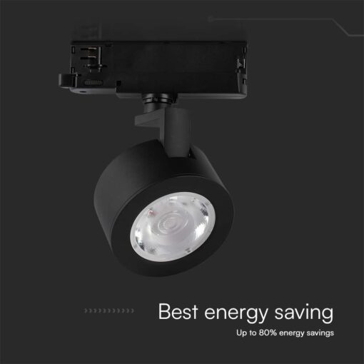 LED φωτιστικό ράγας τριφασικό COB 30W 3 σε 1 CCT Μαύρου Χρώματος V-TAC – 10371