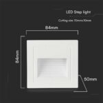 Επιτοίχιο Φωτιστικό Σκάλας LED 5W 3000K IP65 Λευκού Χρώματος V-TAC – 10377