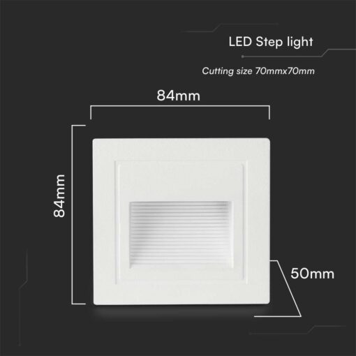 Επιτοίχιο Φωτιστικό Σκάλας LED 5W 3000K IP65 Λευκού Χρώματος V-TAC – 10377