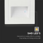 Επιτοίχιο Φωτιστικό Σκάλας LED 5W 3000K IP65 Λευκού Χρώματος V-TAC – 10377