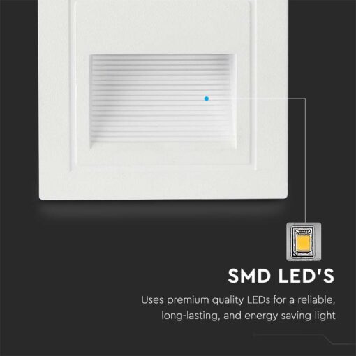 Επιτοίχιο Φωτιστικό Σκάλας LED 5W 3000K IP65 Λευκού Χρώματος V-TAC – 10377