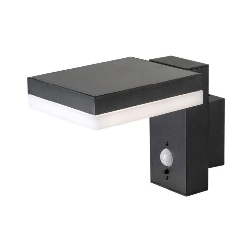 Επιτοίχιο Φωτιστικό LED 2W 3000K Ηλιακό με Ανιχνευτή Κίνησης IP54 Μαύρου Χρώματος V-TAC – 10402