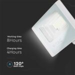 LED Ηλιακός Προβολέας 12W Λευκός V-TAC IP65 550lm Ψυχρό Λευκό 6400K – 10405