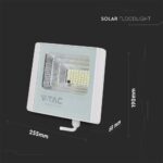 LED Ηλιακός Προβολέας 16W Λευκός V-TAC IP65 1050lm Φυσικό Λευκό 4000K – 10406