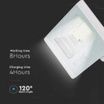LED Ηλιακός Προβολέας 20W Λευκός V-TAC IP65 1650lm Φυσικό Λευκό 4000K – 10408