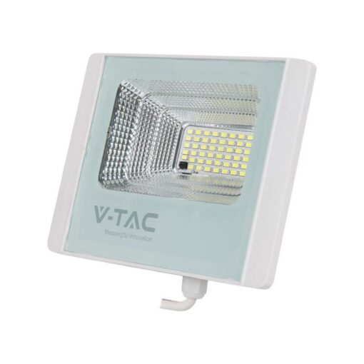 LED ηλιακός προβολέας 40W φυσικό λευκό 4000K με λευκό σώμα V-TAC – 10413