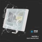 V‑TAC 10415 Ηλιακός Προβολέας LED 50W 4000K 4200lm 50000mAh 50W Panel Τηλεχειριστήριο Λευκό IP65