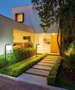 Επιδαπέδιο αδιάβροχο φωτιστικό κολωνάκι 1xE27 με μαύρο και opal σώμα IP44 V-TAC – 10421