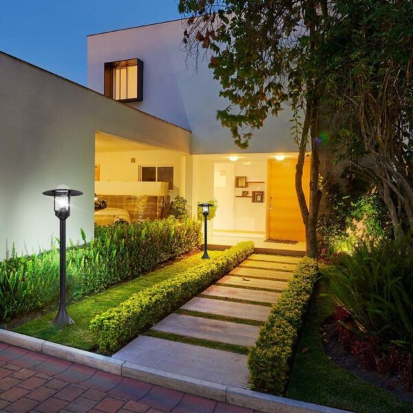 Επιδαπέδιο αδιάβροχο φωτιστικό κολωνάκι 1xE27 με μαύρο και διάφανο σώμα V-TAC – 10423