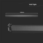 Απλίκα Τοίχου LED 16W 3000K Μαύρου Χρώματος IP65 V-TAC – 10431