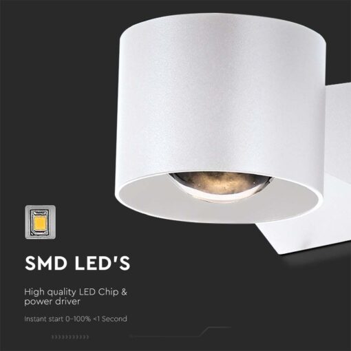Απλίκα Up-Down LED 5W 3000K IP65 Λευκού Χρώματος V-TAC – 10443