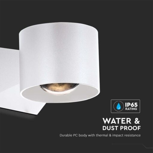 Απλίκα Up-Down LED 5W 3000K IP65 Λευκού Χρώματος V-TAC – 10443