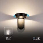 Επιτοίχιο φωτιστικό κομοδίνου LED 3W 3000K Μαύρου Χρώματος Περιστρεφόμενο V-TAC – 10448