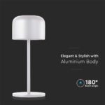 Επιτραπέζιο Φωτιστικό γραφείου LED 1.5W επαναφορτιζόμενο Λευκού Χρώματος dimmable IP54 V-TAC – 10449