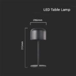 Επιτραπέζιο Φωτιστικό γραφείου LED 1.5W επαναφορτιζόμενο Μαύρου Χρώματος dimmable IP54 V-TAC V-TAC – 10450
