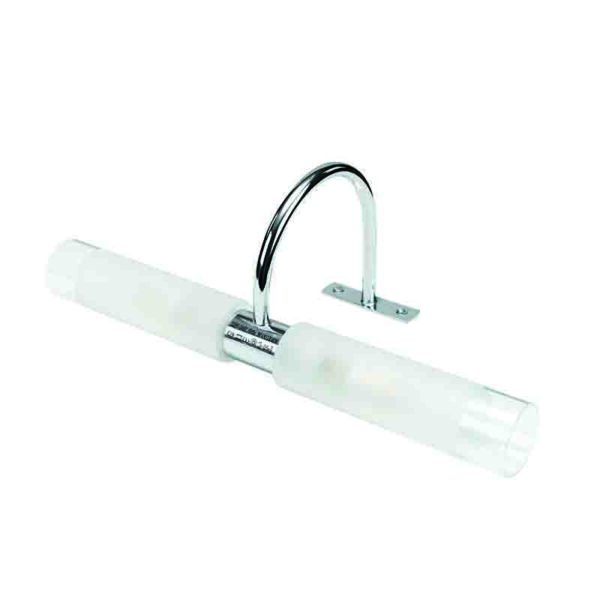 InLight Επιτοίχιο φωτιστικό από χρώμιο μέταλλο και αμμοβολή γυαλί (1046-Χρώμιο)