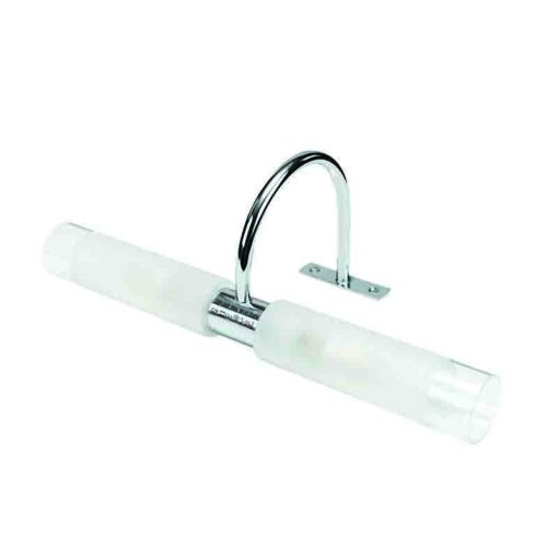 InLight Επιτοίχιο φωτιστικό από νίκελ ματ μέταλλο και αμμοβολή γυαλί 2XG9 D:31,5cm (1046-Νίκελ Ματ)