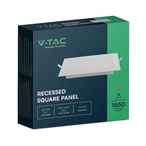 LED mini panel χωνευτό backlit 6W 4000K Λευκού Χρώματος V-TAC – 10481