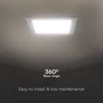 18W LED SAMSUNG Chip Panel Τετράγωνο Χωνευτό 1850lm 3000K VTAC – 104861