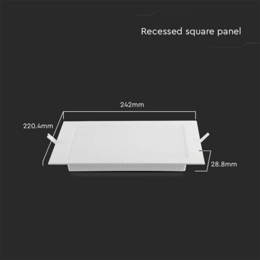 Panel Backlit Χωνευτό LED 18W 6500K Λευκού Χρώματος V-TAC – 10488