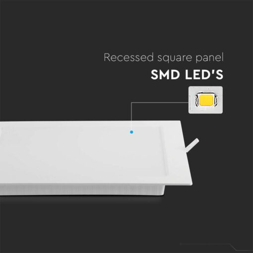 Panel Backlit Χωνευτό LED 18W 6500K Λευκού Χρώματος V-TAC – 10488